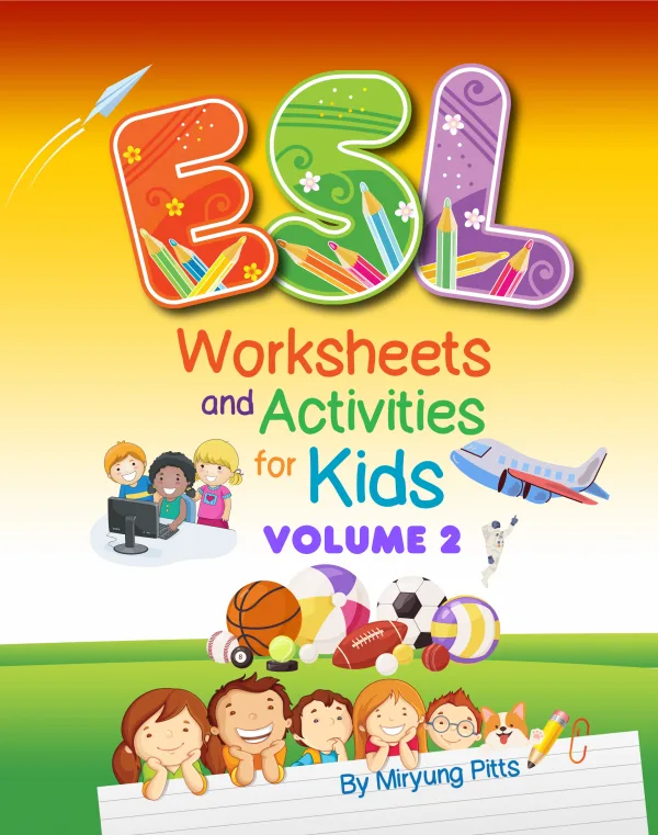 ESL Worksheets and Activities for Kids Volume 2 book cover